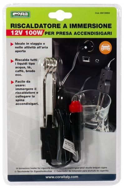 Calentador de inmersión Cora de 12 V para coches