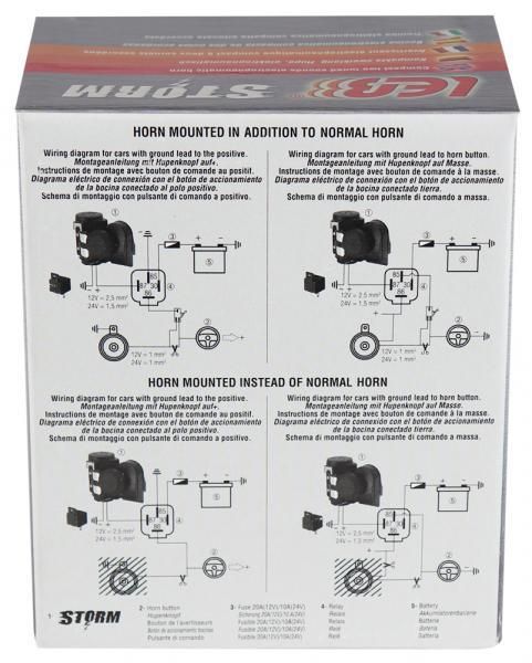 Cora 24V Zweiklang-Elektropneumatikhorn