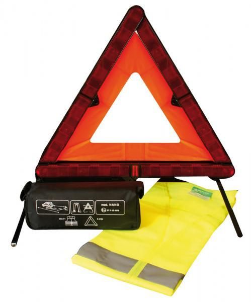 Kit de seguridad Cora triángulo de parada de coche + chaleco de alta visibilidad