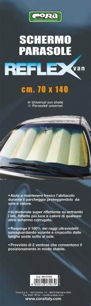Parasol delantero para furgoneta Cora Reflex 140x70 cm