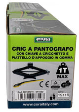 Cora Cric a pantografo 1 t con chiave a cricchetto