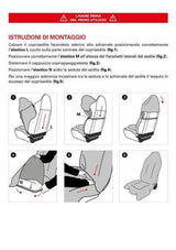 Cora Cora 000128004 Piper universal front seat covers beige textile paper