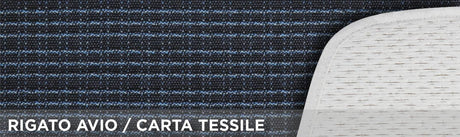 Cora Coprisedili anteriori universali Tanga Doubleface Rigato avio/carta tessile