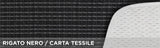 Cora Coprisedili anteriori universali Tanga Doubleface Rigato nero/carta tessile