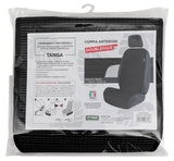 Cora Coprisedili anteriori universali Tanga Doubleface Rigato nero/carta tessile