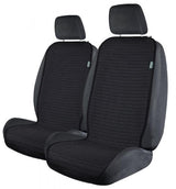 Cora Universal Front Seat Covers Tanga Doubleface Striped Black/Textile Paper