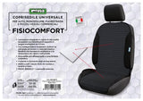 Funda universal para asiento delantero Cora Fisiocomfort, tela a rayas negras
