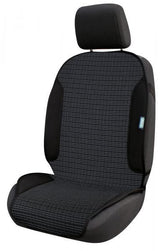 Funda universal para asiento delantero Cora Fisiocomfort, tela a rayas negras