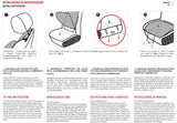 Cora Coprisedili anteriori universali Tanga Doubleface cotone millerighe/carta