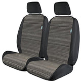 Cora Universal Front Seat Covers Tanga Doubleface Striped Cotton/Paper
