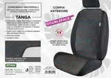 Fundas de asiento delanteras Cora Tanga Doubleface Cotton Tetris Antracita/Papel
