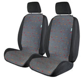Cora Front Seat Covers Tanga Doubleface Cotton Tetris Anthracite/Paper