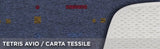 Cora Coprisedili anteriori universali Tanga Doubleface cotone tetris avio/carta