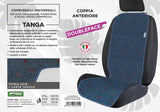 Cora Coprisedili anteriori universali Tanga Doubleface cotone tetris avio/carta