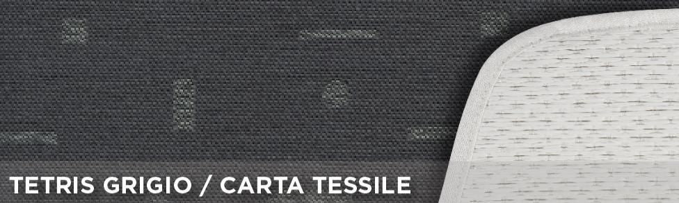 Cora Coprisedili anteriori Tanga Doubleface cotone tetris grigio/carta