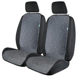 Cora Front Seat Covers Tanga Doubleface Cotton Tetris Grey/Paper