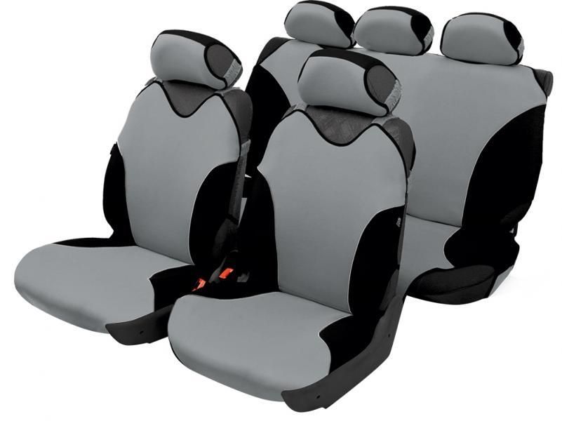 Cora Complete Series of Turbo Seat Covers, Grey/Black