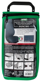 Cora Front Seat Cover Poncho Stretch Fabric Cotton Blend Air Force Blue