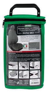 Poncho Cora para asiento delantero, mezcla de algodón elástico, color gris polvoriento