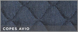 Cora Espresso Deluxe Vordersitzbezüge, kleine Größe, gesteppter Baumwollstoff, Air Force Blue