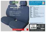 Cora Coprisedili anteriori Espresso Deluxe tg. grande tessuto cotone trapuntato avio