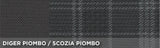 Cora Coprisedili anteriori personalizzati Fiat Panda 12> tessuto misto cotone scozzese grigio/piombo