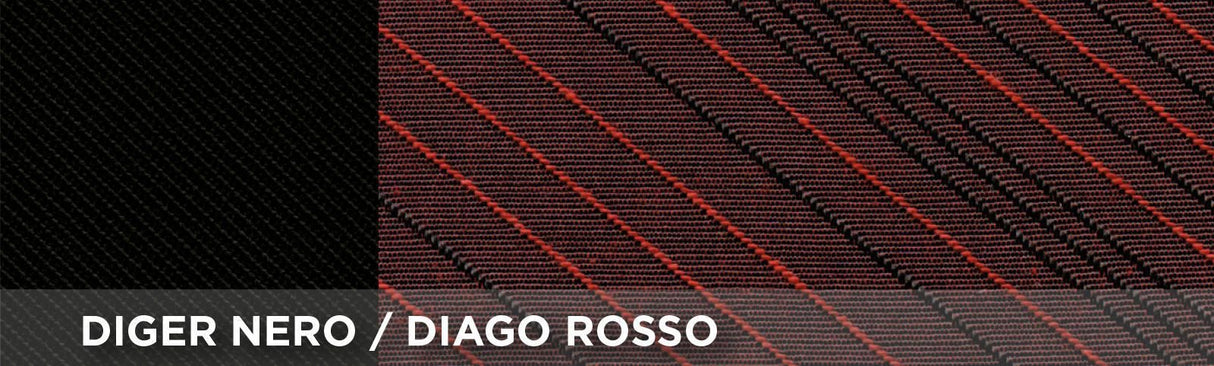 Cora Coprisedili anteriori personalizzati Smart Fortwo tessuto misto cotone rosso/nero