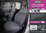 Fundas de asiento delantero personalizadas Cora para Fiat Panda 12> Quad, tela de mezcla de algodón
