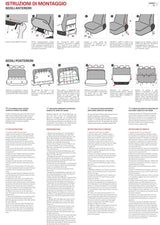 Serie Completa Coprisedili Personalizzati Fiat Panda 12> 5 Posti Grigio Cora
