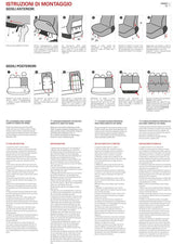 Cora Serie completa coprisedili personalizzati Fiat Panda 12> 5 posti post. divi