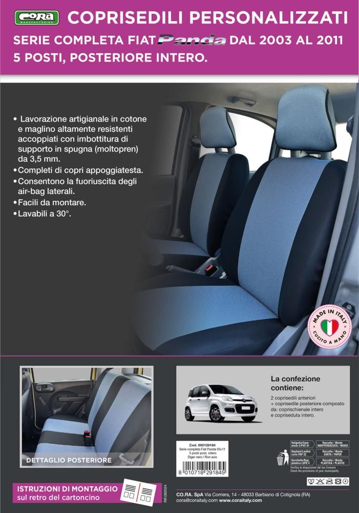 Cora Fiat Panda 5 Posti Posteriore Intero Ron Avio