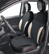 Cora Manufacturing Coprisedili anteriori personalizzati Fiat Pandina 24> tess. misto cotone nero/crema