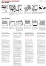 Cora Manufacturing Juego completo de fundas de asiento personalizadas para Fiat Pandina 24> 4 asientos traseros, largo completo, tela de mezcla de algodón negro/crema