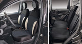 Cora Manufacturing Serie completa coprisedili personalizzati Fiat Pandina 24> 4 posti post. diviso tess. misto cotone nero/crema