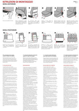 Cora Manufacturing Serie completa coprisedili personalizzati Fiat Pandina 24> 5 posti post. diviso tess. misto cotone nero/crema