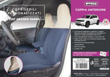 Cora Coprisedili anteriori personalizzati Fiat Grande Panda 25> tess. misto cotone blu navy/crema