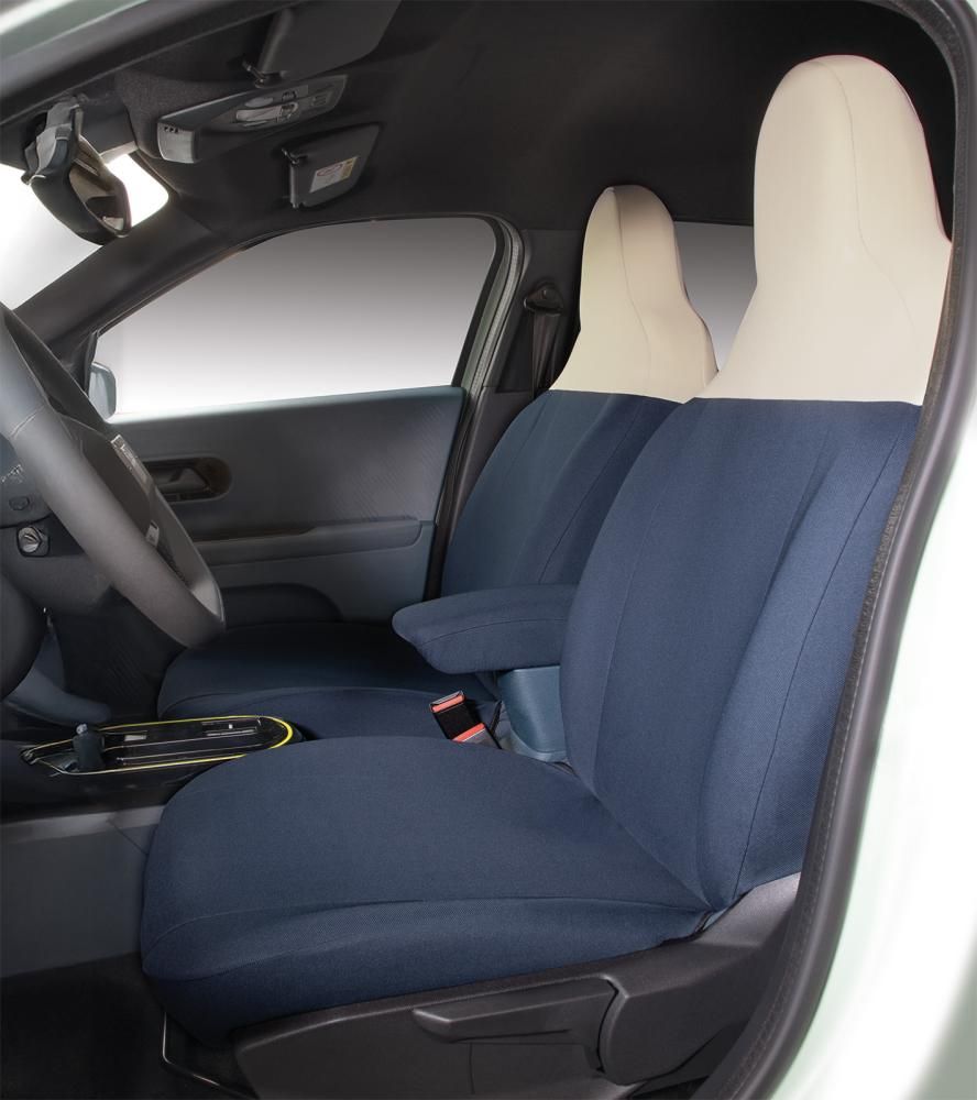 Cora Coprisedili anteriori personalizzati Fiat Grande Panda 25> tess. misto cotone blu navy/crema
