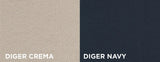 Cora Serie completa coprisedili personalizzati Fiat Grande Panda 25> 5 posti post. diviso tess. misto cotone blu navy/crema