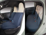 Cora Serie completa coprisedili personalizzati Fiat Grande Panda 25> 5 posti post. diviso tess. misto cotone blu navy/crema