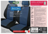 Cora Fast&amp;Smart front seat covers, special size, air force blue/black cotton blend fabric