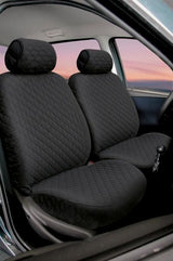 Cora Serie completa coprisedili personalizzati Fiat Panda 03> 4 posti post. intero tessuto cotone trapuntato antracite