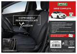 Cora Serie completa coprisedili personalizzati Lancia Ypsilon 11> tessuto misto cotone nero/antracite