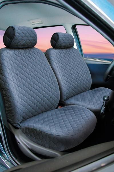 Cora Complete set of custom seat covers for Fiat Panda 03> 5 rear seats, full quilted cotton fabric, aviation blue