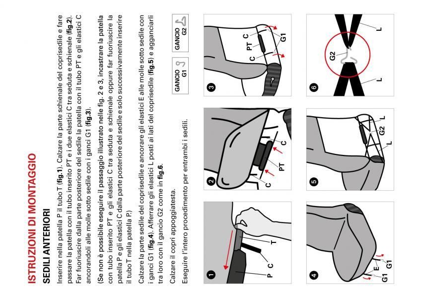 Cora Coprisedili anteriori Espresso tg. speciale tessuto cotone trapuntato avio