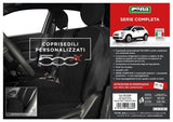 Cora Serie completa coprisedili personalizzati Fiat 500X tessuto misto cotone mosaico nero