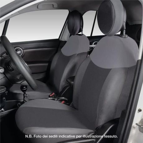 Cora Serie completa coprisedili personalizzati Fiat 500L tessuto antracite/grigio piombo