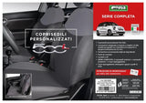 Cora Juego completo de fundas de asientos personalizadas para Fiat 500L en tejido antracita/gris plomo