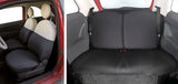 Cora Manufacturing Juego completo de fundas de asiento personalizadas para Fiat 500 07> con división trasera, tejido de algodón mixto, gris/crema