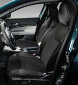 Cora Coprisedili anteriori personalizzati Fiat 600 23> tess. misto cotone nero/mosaico nero
