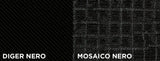 Cora Coprisedili anteriori personalizzati Fiat 600 23> tess. misto cotone nero/mosaico nero